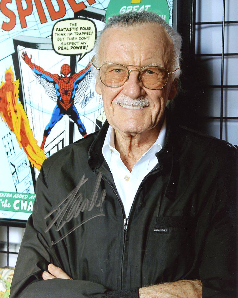 Stan Lee MARVEL GENIUS In Person Signed Photo: Stan Lee in person signed autographed photo. Stan Lee has created just about all of the Marvel Comics characters. As any Marvel fan would know he has also made cameos in the Marvel films