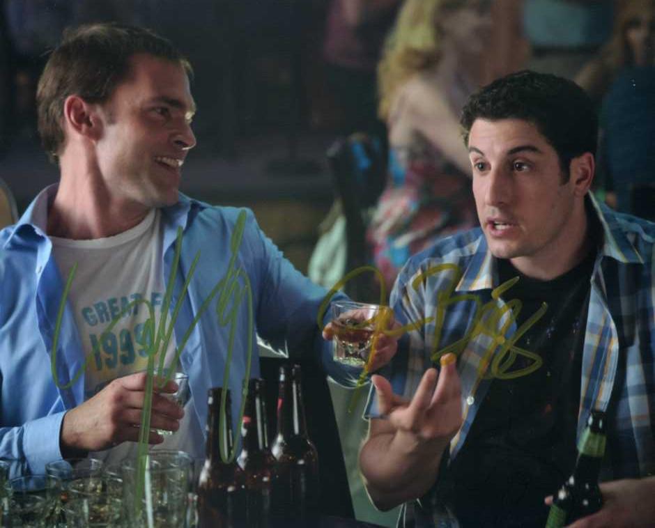 Sean William Scott / Jason Biggs AMERICAN REUNION In: Nice In person signed photo from the movie AMERICAN REUNION signed by both Sean Williams Scott and Jason Biggs