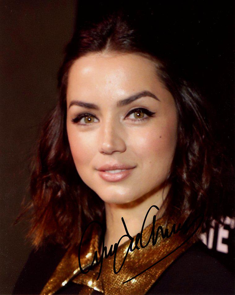 Ana de Armas CLOSE UP In Person Signed Photo: Ana De Armas - beautiful in person signed autographed photo of this Cuban star. Ana de Armas has grown in current popularity with the new movie HANDS OF STONE.