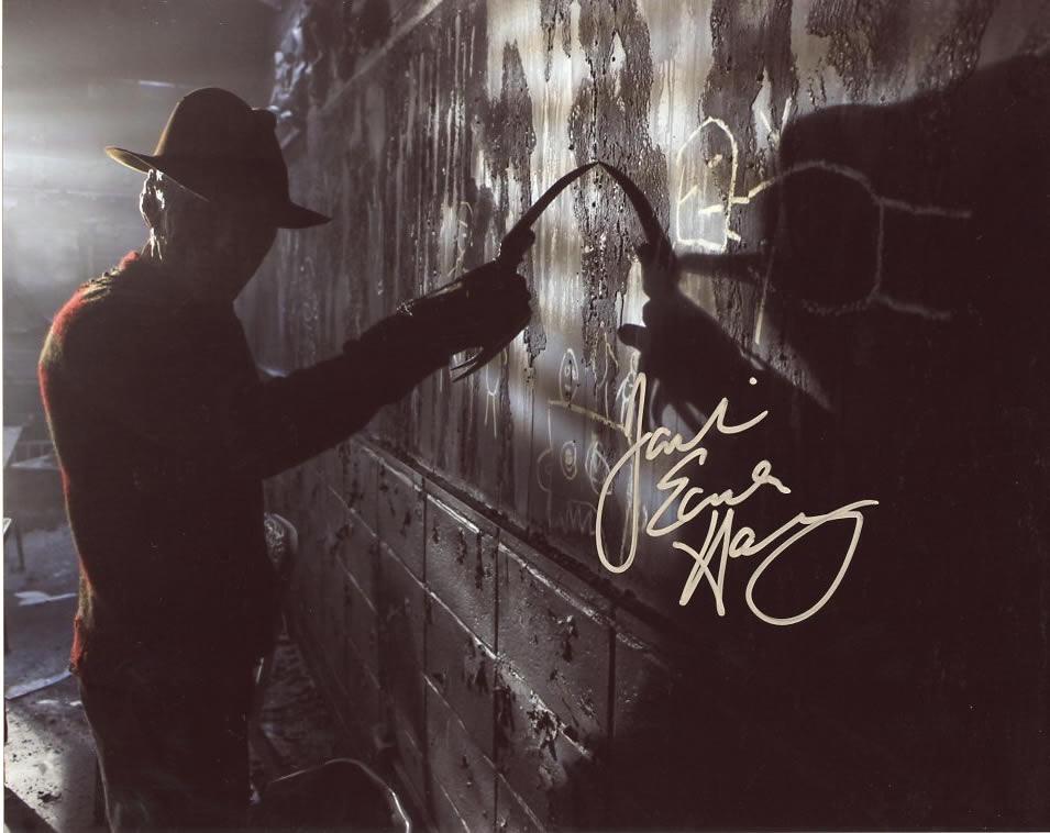 Jackie Earl Haley NIGHTMARE ELM STREET In Person Signed: Photo size is 8 x 10. Jackie Earl Haley in person signed autographed photo from the movie NIGHTMARE ON ELM STREET. Jackie Earl Haley as the character Freddy Krueger