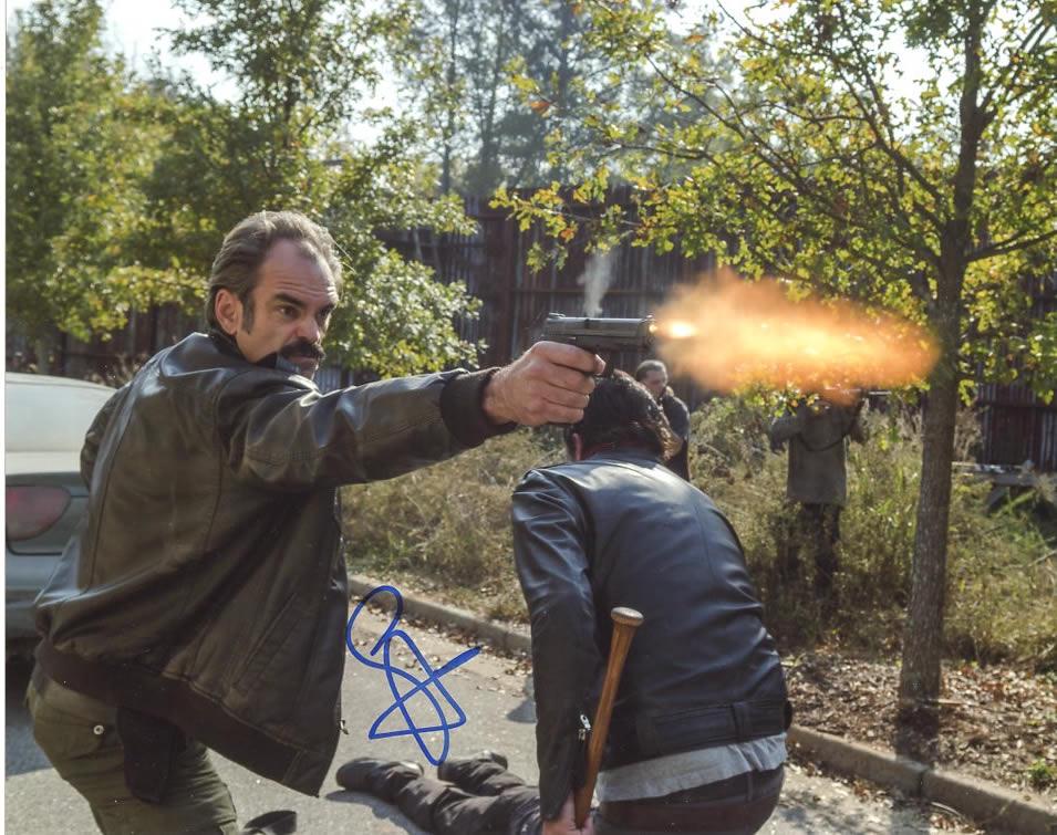Steven Ogg THE WALKING DEAD In Person Signed Photo: Photo size is 8 x 10. Steven Ogg in person signed autographed photo from the TV series THE WALKING DEAD. Steven Ogg as the character Simon.