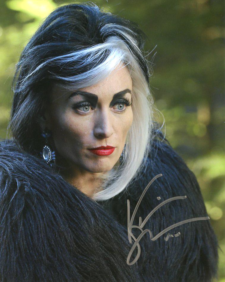 Victoria Smurfit OUAT In Person Signed Photo: Photo size is 8 x 10. In person signed photo as Cruella Deville from the TV series ONCE UPON A TIME