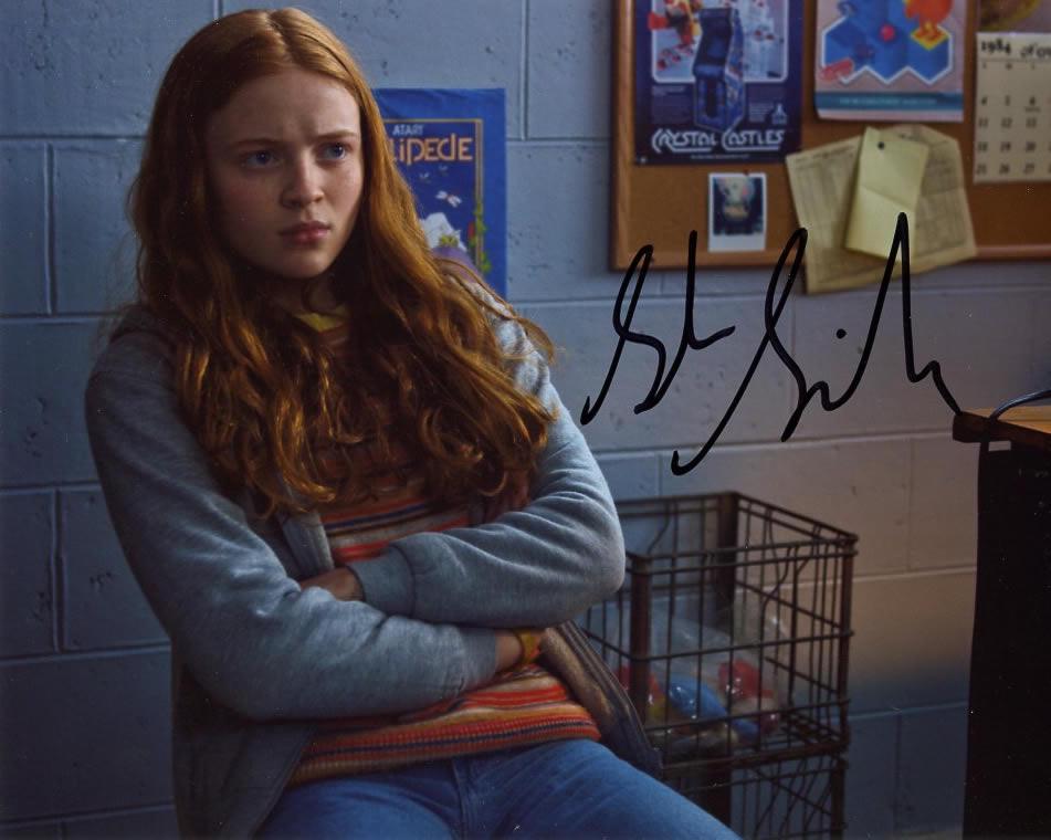 Sadie Sink STRANGER THINGS In Person Signed Photo: Photo size is 8 x 10. Sadie Sink in person signed autographed photo from the TV series STRANGER THINGS. Sadie Sink as the character Max Mayfield