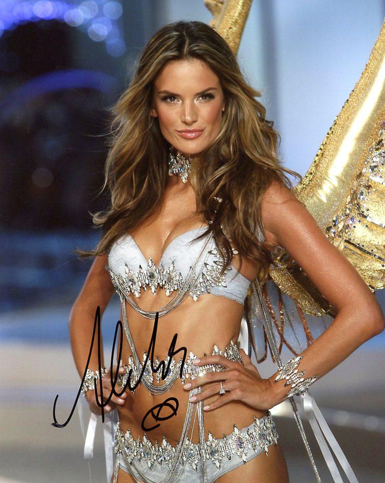 Alessandra Ambrosio VICTORIA SECRETS In Person Signed: Photo size is 8 x 10. Alessandra Ambrosio gorgeous in person signed autographed photo. Alessandra Ambrosio is a Brazilian model and television personality. She is known for her work with Victoria's Se
