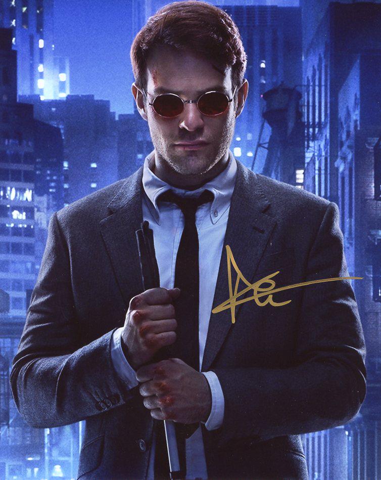 Charlie Cox DAREDEVIL Signed Photo: Charlie Cox in person signed autographed photo from the TV series DAREDEVIL. Charlie Cox as the character Matt Murdock / Daredevil