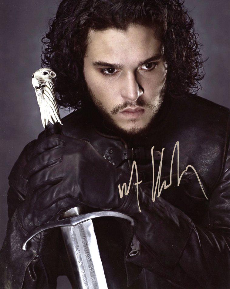 Kit Harington GAME OF THRONES Signed Photo: Kit Harington in person signed autographed photo from the HBO series GAME OF THRONES. Kit Harington as the character Jon Snow.