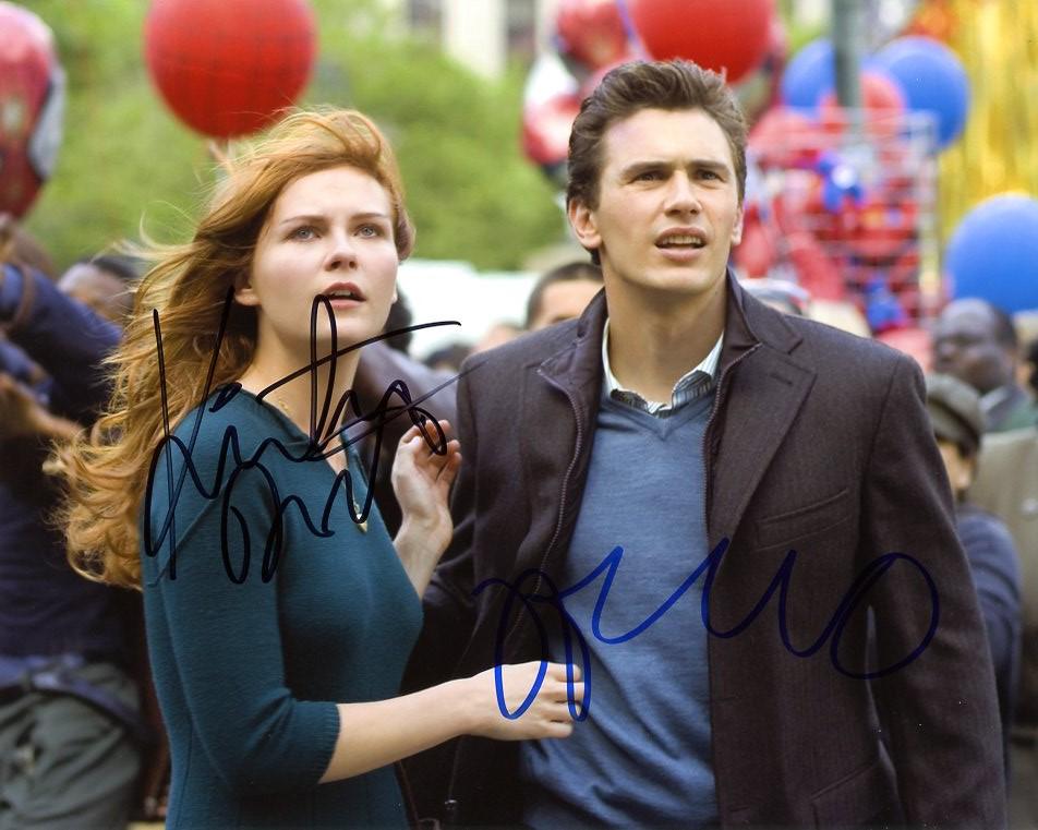 Kirstin Dunst / James Franco SPIDERMAN 2 Signed Photo: Fantastic In person signed photo signed by both Kirsten Dunst and James Franco from the movei SPIDERMAN 2