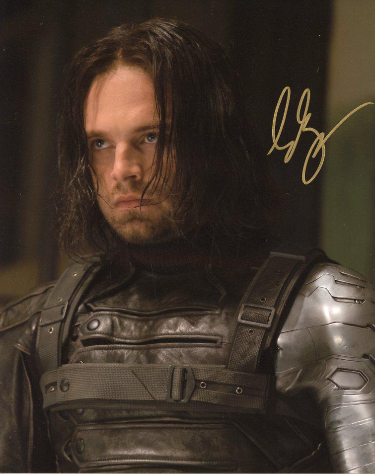 Sebastian Stan CAPT AMERICA WINTER SOLDIER Signed Photo: Sebastian Stan in person signed autographed photo from the movie CAPT. AMERICA OR WINTER SOLDIER
