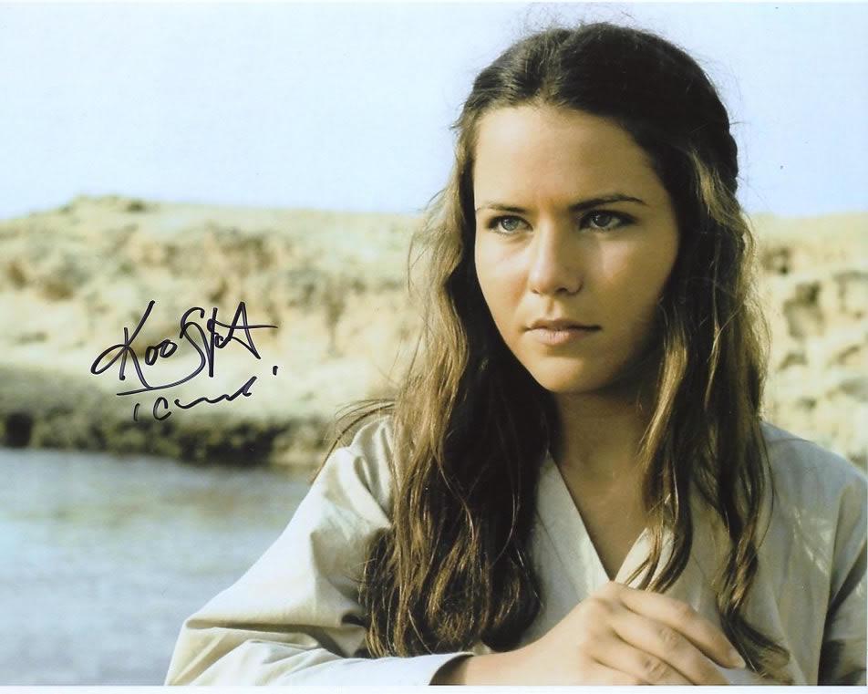 RARA Koo Stark SW A NEW HOPE Signed Photo: RAR! Koo Stark in person signed autographed photo from the movie STAR WARS A NEW HOPE. Koo Stark played the character Cammie