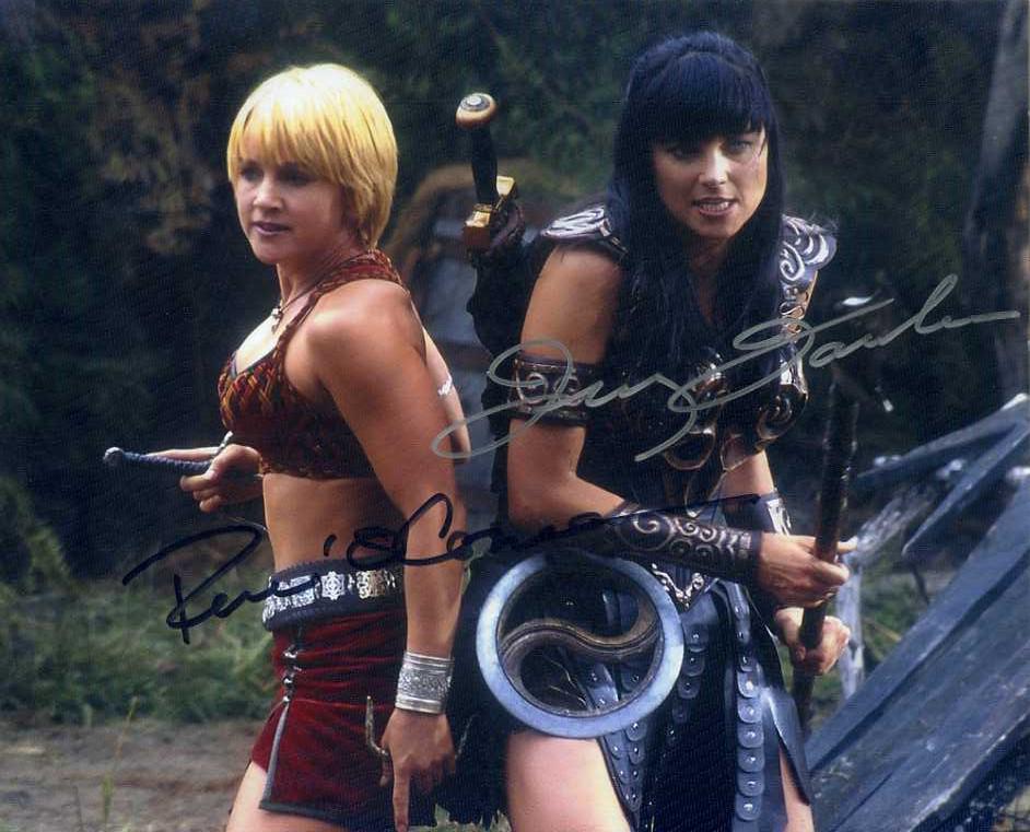 Lucy Lawless / RenÃ©e O'Connor XENA In Person Signed: Lucy Lawless / RenÃ©e O'Connor in person signed autographed photo from the TV series XENA