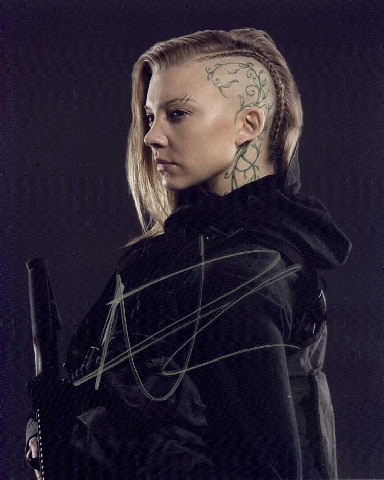 Natalie Dormer HUNGER GAMES MOCKINGJAY In Person Signed: Fantastic in person signed photo from the movie THE HUNGER GAMES:MOCKINGJAY