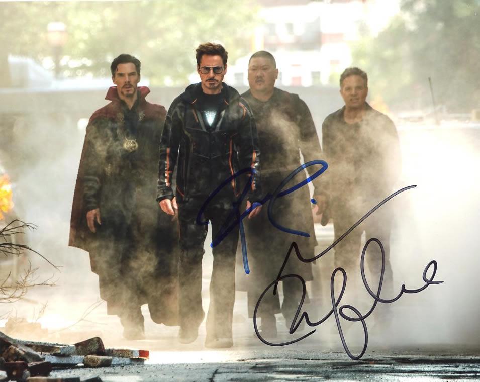 Robert Downey Jr / Mark Ruffalo DR STRANGE In Person: Robert Downey Jr / Mark Ruffalo in person signed autographed photo from the movie DR. STRANGE. Robert Downey Jr as the character Tony Stark / Ironman. Mark Ruffalo as the character Bruce Banner / Hulk