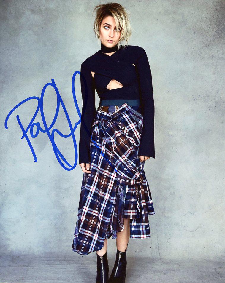 Paris Jackson MODEL In Person Signed Photo: Paris Jackson in person signed autographed photo. Paris Jackson has been in such movies and TV as GRINGO, STAR, sshe is also best known for being Michael Jackson's daughter