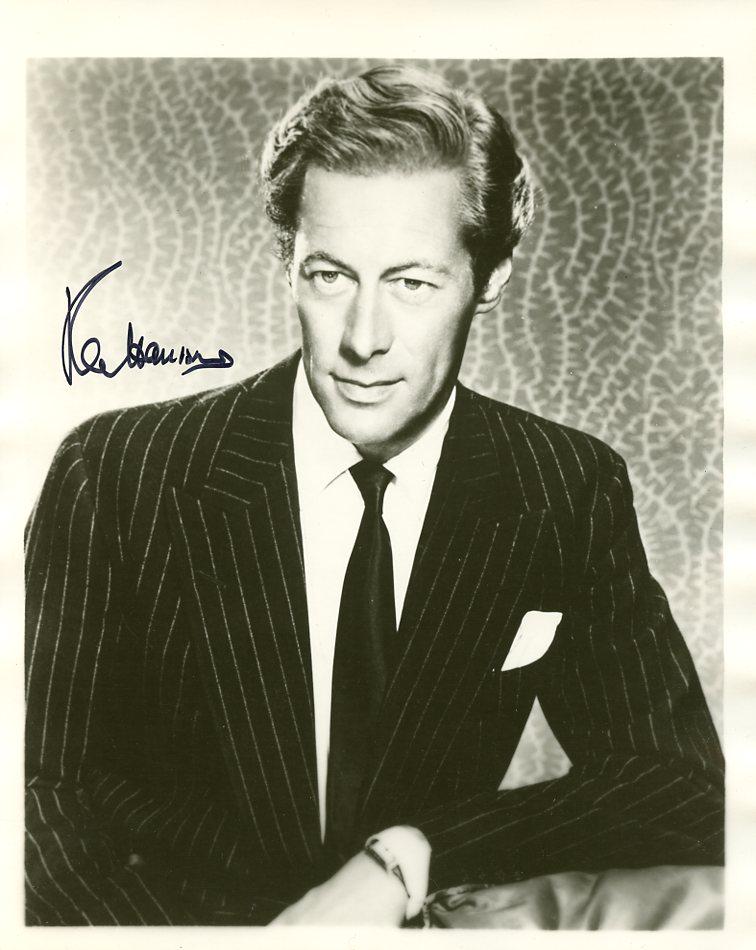 Rex Harrison HANDSOME In Person Signed Photo: Rex Harrison in person signed autographed photo. Rex Harrison has been in such movies as MY FAIR LADY, DR. DOOLITTLE, and THE GHOST AND MRS. MUIR. PLEASE NOTE: This is a vintage photo more of a cardbo
