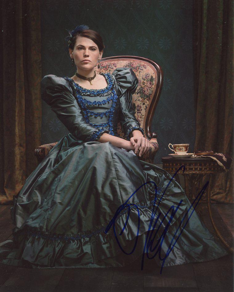 Clea Duvall LIZZIE BORDEN CHRONICLES In Person Signed: Clea Duvall in person signed autographed photo from the TV series THE LIZZIE BORDEN CHRONICLES. Clea Duval as the character Emma Borden