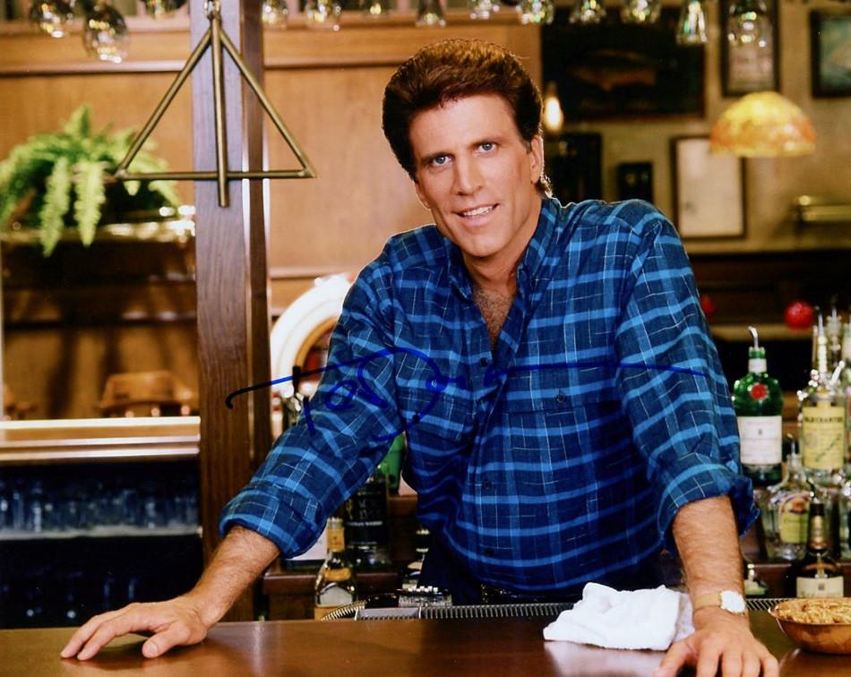 Ted Danson CHEERS In Person Signed Photo: Ted Danson in person signed autographed photo from the TV series CHEERS. Ted Danson as the character Sam Malone