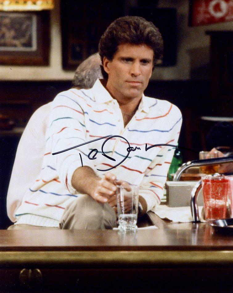 Ted Danson CHEERS In Person Signed Photo: Ted Danson in person signed autographed photo from the TV series CHEERS. Ted Danson as the character Sam Malone