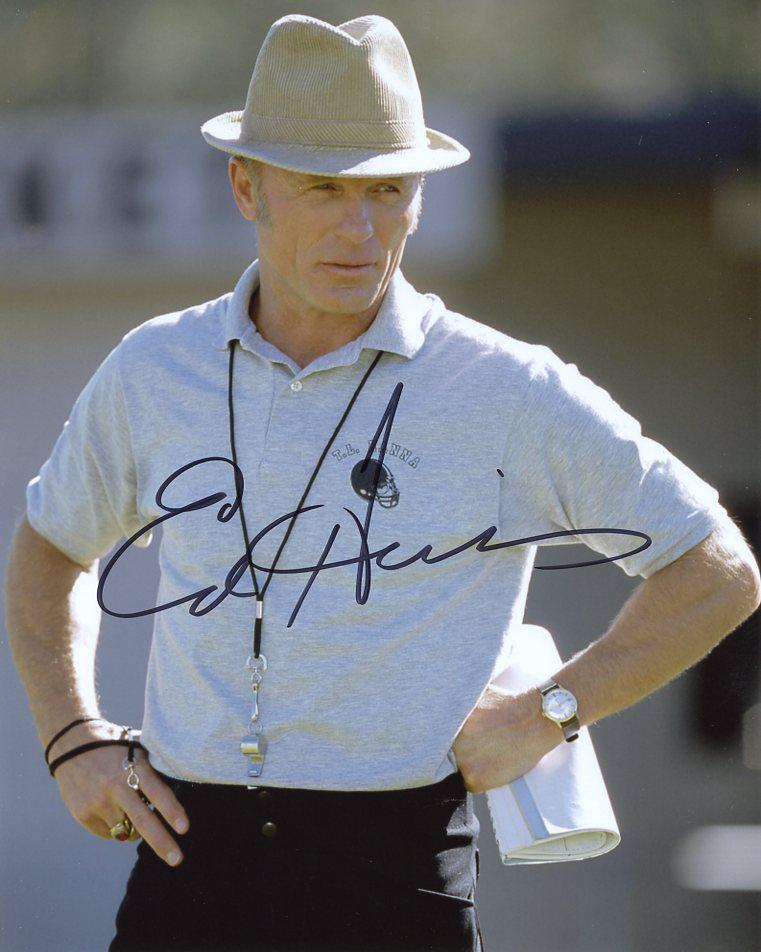 Ed Harris RADIO Signed Photo: Ed Harris in person signed autographed photo from the movie RADIO. Ed Harris as the character Coach Jones