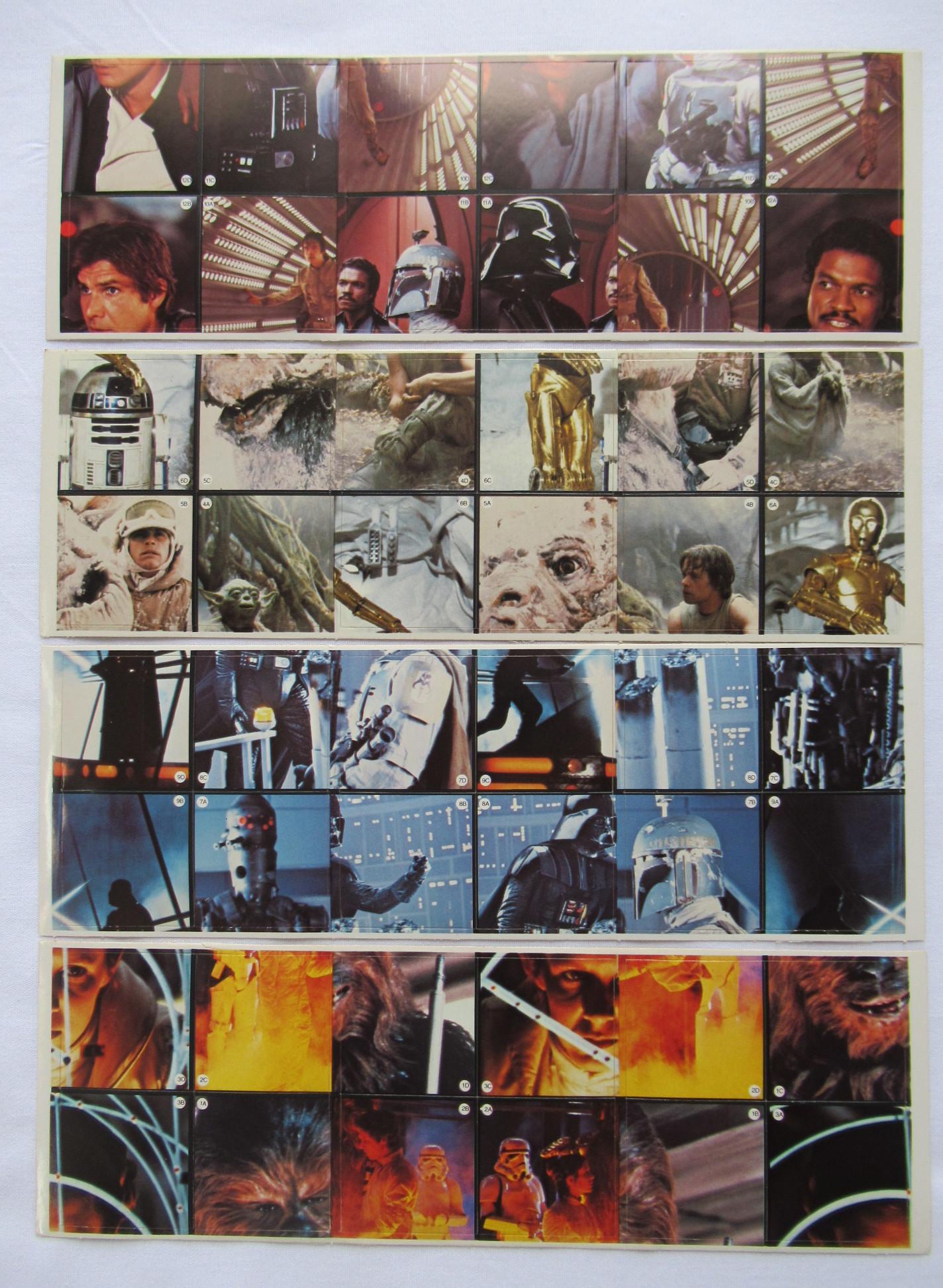 1980 Star Wars Empire Strikes Back Burger King Sticker: You are bidding on a 1980 Star Wars Empire Strikes Back Burger King Sticker Card Set. It consists of 4 panel sheets with 12 stickers each for a total of 48 stickers