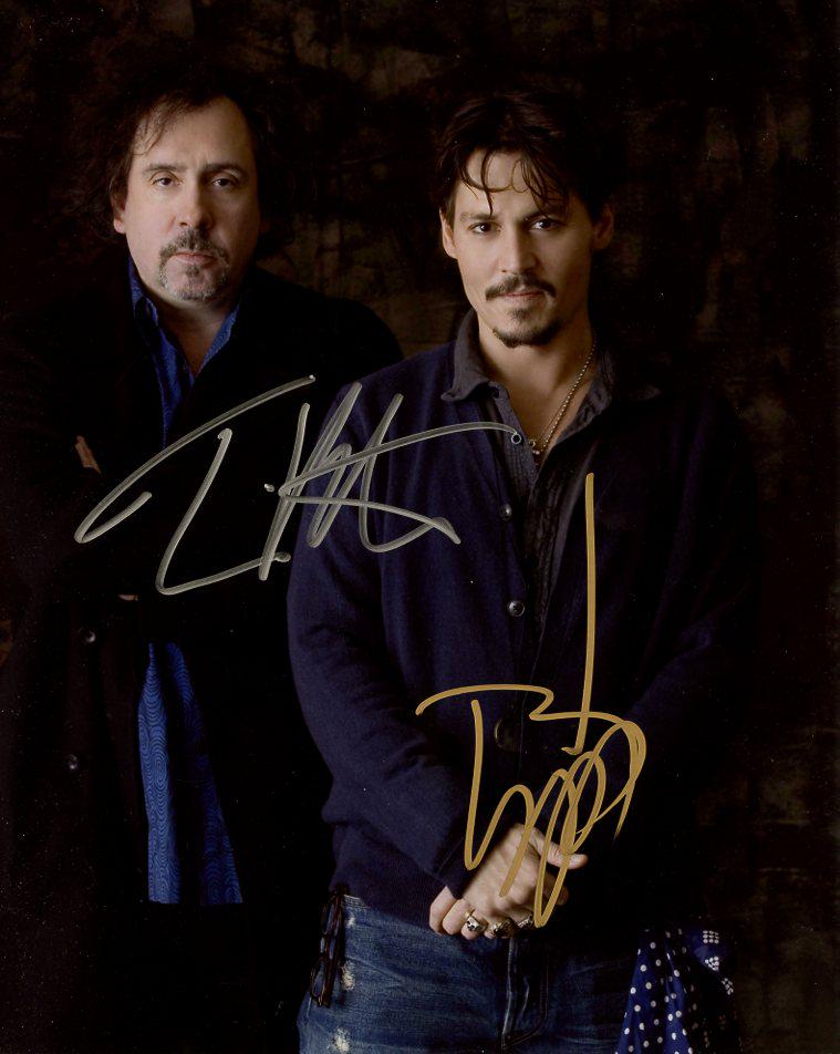 Johnny Depp / Tim Burton DUO Signed Photo: Johnny Depp / Tim Burton amazing in person signed photo