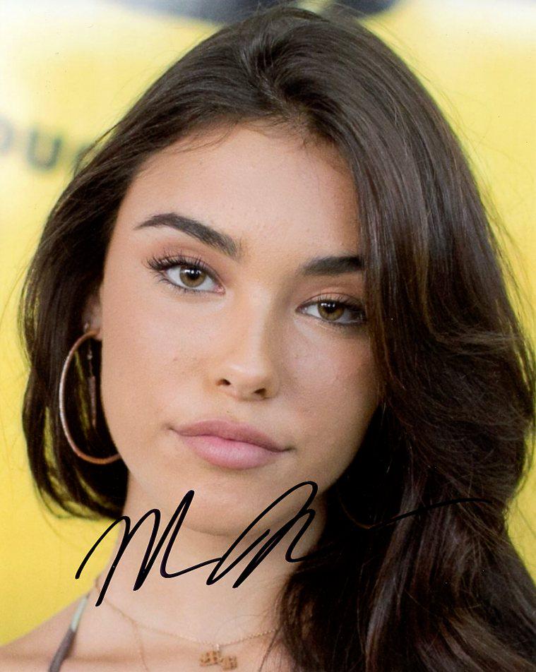 Madison Beer CLOSE-UP In Person Signed Photo: Madison Beer pretty in person signed autographed photo. Madison Elle Beer is an American singer. On February 2, 2018, she released her debut extended play, As She Pleases. Her debut studio album is ex