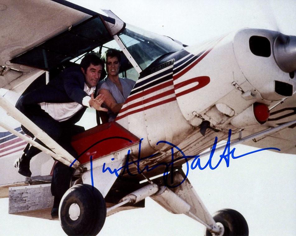 Timothy Dalton JAMES BOND In Person Signed Photo: Timothy Dalton in person signed autographed photo from the movie THE LIVING DAYLIGHTS. Timothy Dalton as the character 007 James Bond