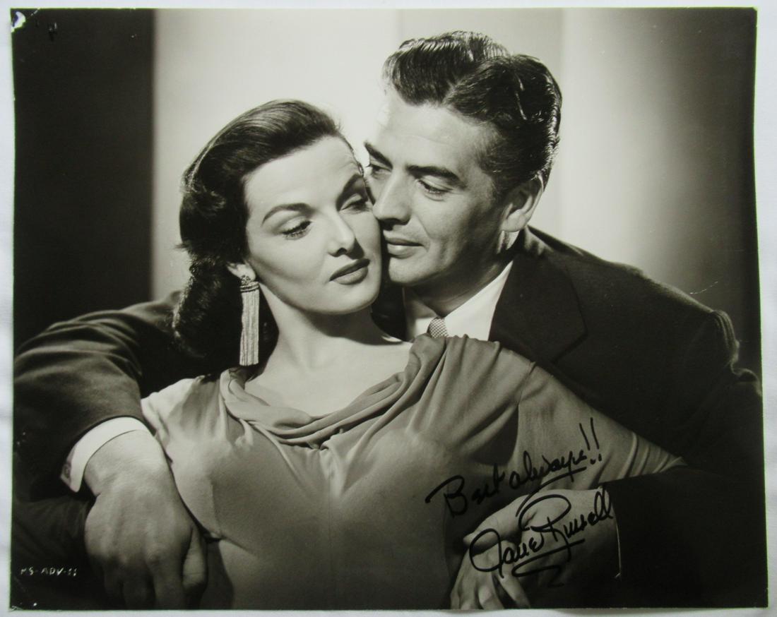 Jane Russell 11x14 Signed Photo: PLEASE NOTE: This photo is 11x14. Also condition issues please see images. Jane Russell Amazing signed photo. Ernestine Jane Geraldine Russell was an American actress, singer, and model. She is known 