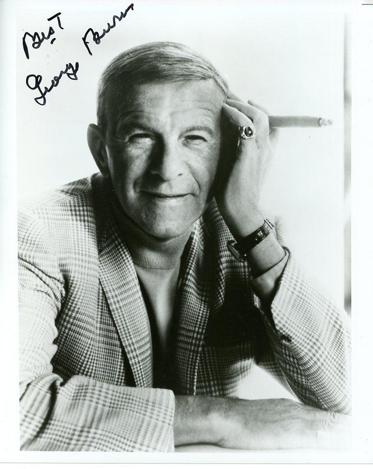 George Burns (1896-1996) B&W Signed Photo: George Burns (1896-1996) amazin signed photo. George Burns was an American comedian, actor, singer, and writer. He was one of the few entertainers whose career successfully spanned vaudeville, radio, 