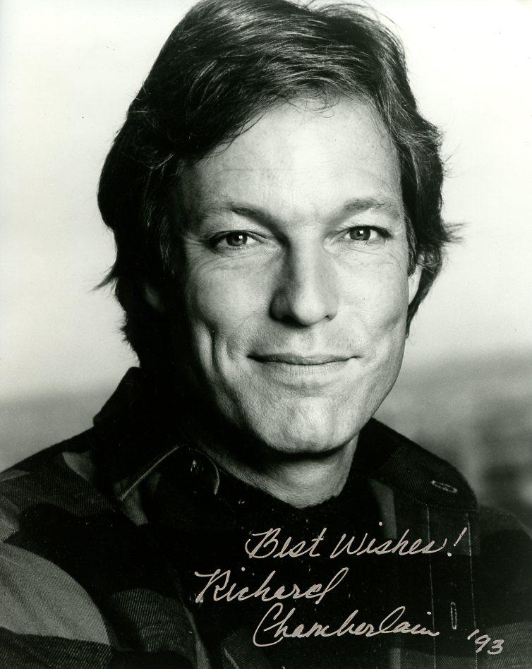 Richard Chamberlain B&W Signed Photo: Richard Chamberlain Close up signed photo. Richard Chamberlain is an American actor and singer, who became a teen idol in the title role of the television show Dr. Kildare. He subsequently appeared in
