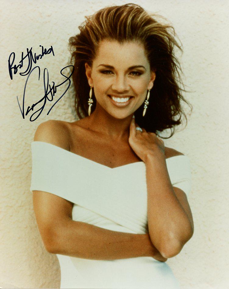 Vanessa Williams MISS AMERICA In Person Signed Photo: Vanessa Williams in person signed photo. Vanessa Lynn Williams is an American singer, actress, and fashion designer. She initially gained recognition as the first African-American woman to receive the