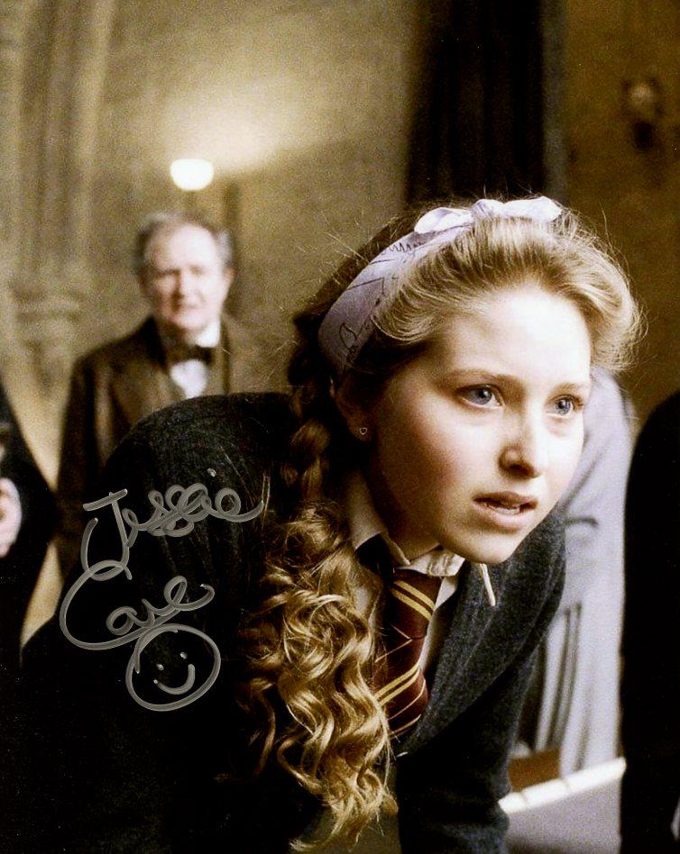 Jessie Cave HARRY POTTER In Person Signed Photo: Jessie Cave in person signed autographed photo from the HARRY POTTER movies. Jessie Cave as the character Lavender Brown RARE
