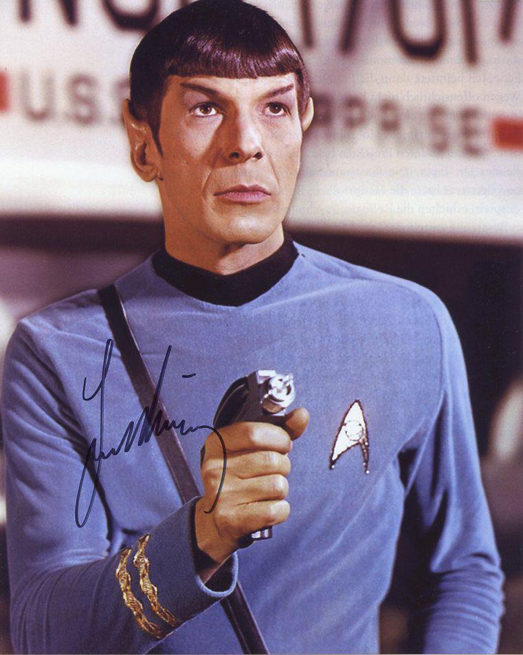 Leonard Nimoy STAR TREK In Person Signed Photo: Leonard Nimoy in person signed autographed photo from the TV series STAR TREK. Leonard Nimoy as the character Mr. Spock