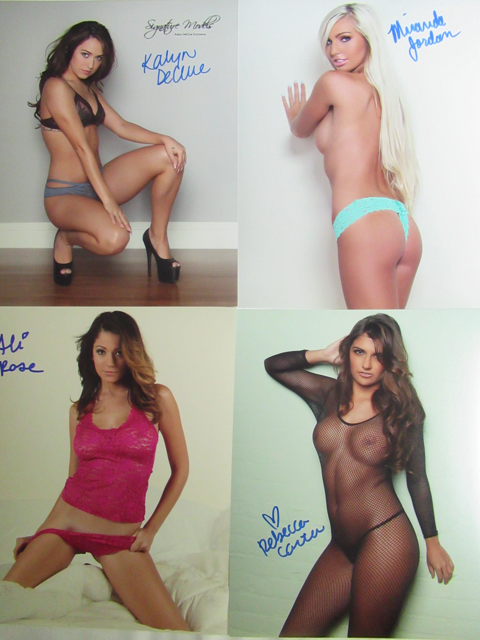 (4) Photo Playboy Girls Lot #1 (PRIVATE SIGNINGS): * Please note there are no dark sections on the photo. Any dark areas were caused by our lighting * All photos are 8x10 and were signed at exclusive private photoshoot and signing. In the lot you are 