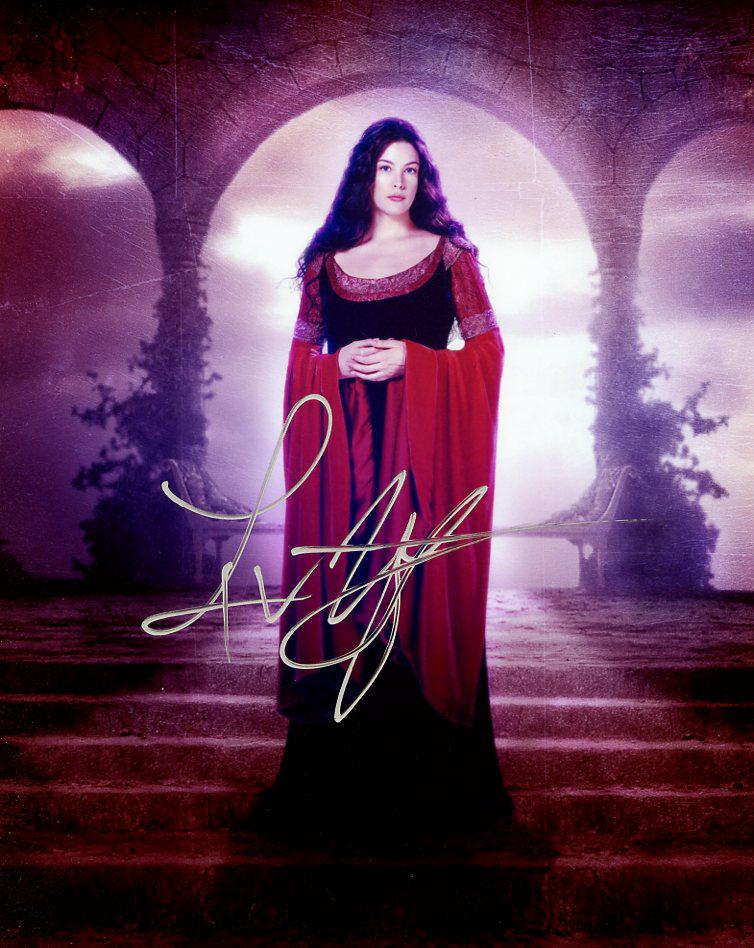 Liv Tyler LOTR In Person Signed Photo: Liv Tyler In person signed autographed photo from the movie LORD OF THE RINGS. Liv Tyler as the character Arwen