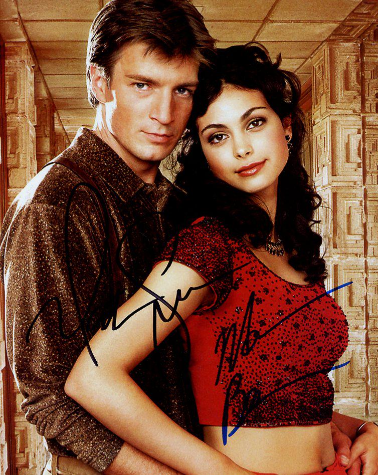 Fillion / Baccarin FIREFLY SERENITY In Person Signed: Nathan Fillion / Morena Baccarin in person signed autographed photo from SERENITY FIREFLY. Fantastic dual signed photo