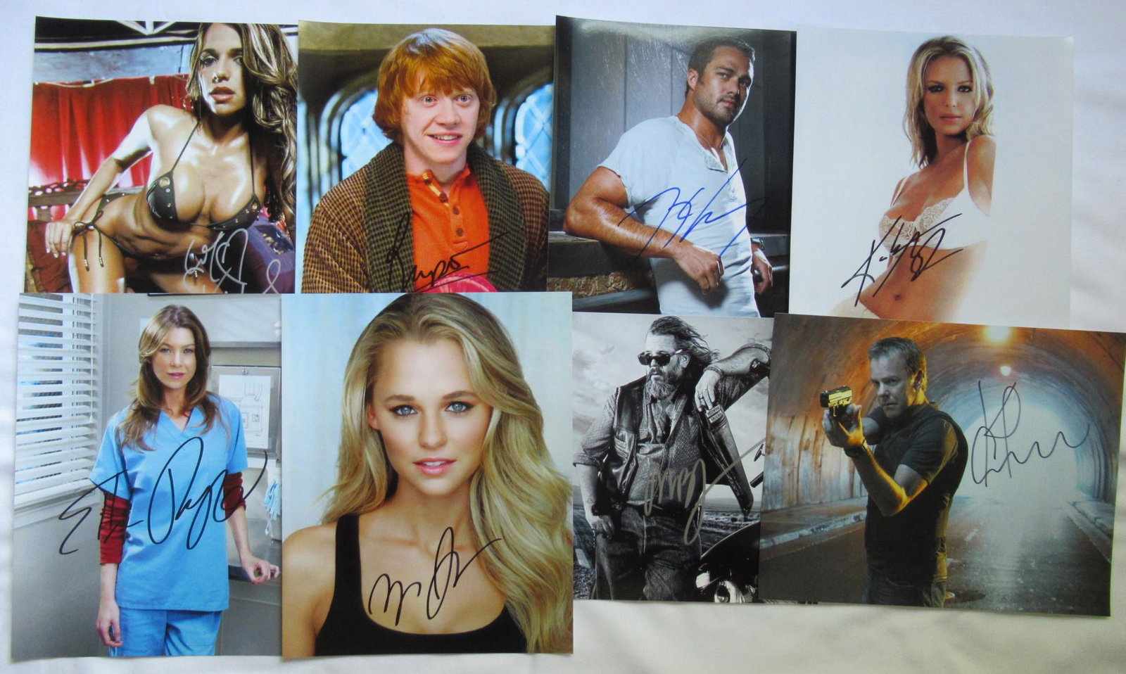 10 - 8x10's Photo Lot #1: All photos in this lot were obtained in person. All photos are 8x10 in size. In this lot you are getting: Vida Guerra, Rupert Grint, Taylor Kinney, Katherine heigl,Ellen Pompeo, Madison Iseman, Mark B