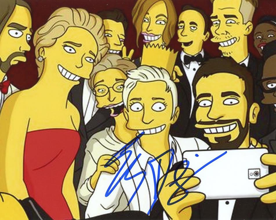 Ellen Degeneres SIMPSONS In Person Signed Photo: Ellen Degeneres in person signed photo. Ellen Degeneres. Fantastic shot from the TV series The Simpsons