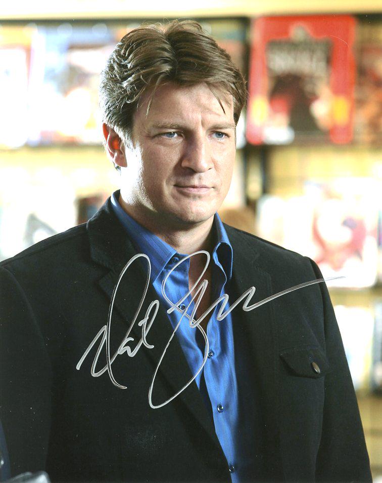 Nathan Fillion CASTLE In Person Signed Photo: In person signed photo from the TV series CASTLE
