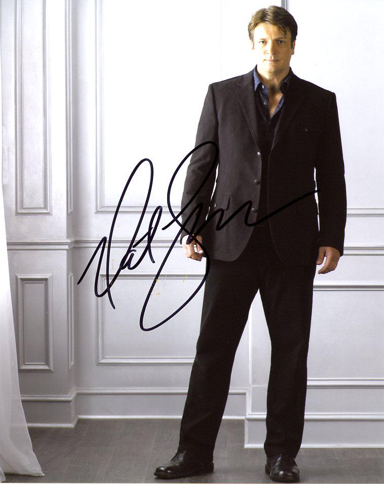 Nathan Fillion CASTLE In Person Signed Photo: In person signed photo from the TV series CASTLE