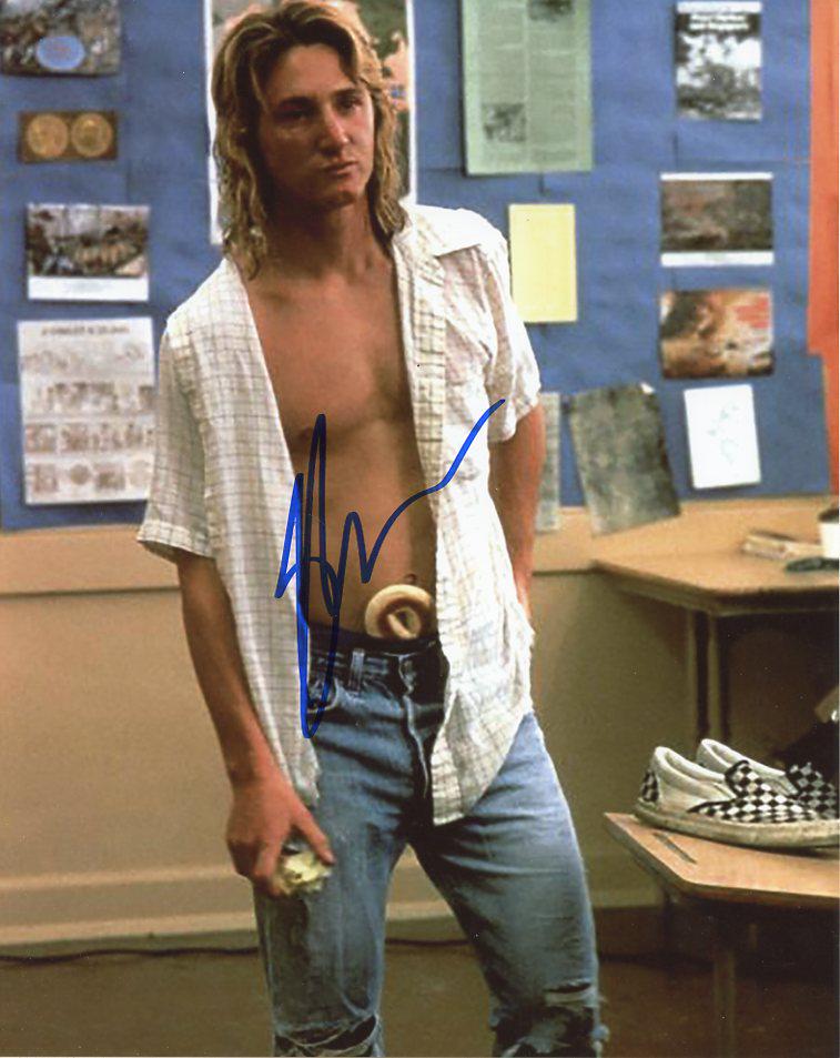 Sean Penn FAST TIMES In Person Signed Photo: Iconic movie and character. Sean Penn in person signed autographed photo from the movie FAST TIMES AT RIDGEMONT HIGH. Sean Penn as the character Jeff Spicoli