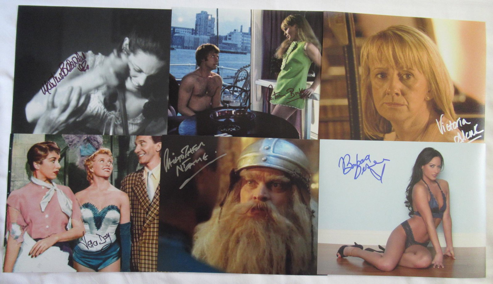 Photo Lot #7 - 6 8x10 In Person Signed Photos: You are getting the (6) 8 x 10 in person photos shown here. This lot contains Martine Bestwick (DR JECKYLL & SISTER HYDE), Patricia Brake (MY LOVER AND SON), Victoria Alcock (DR WHO), Vera Day, Christ