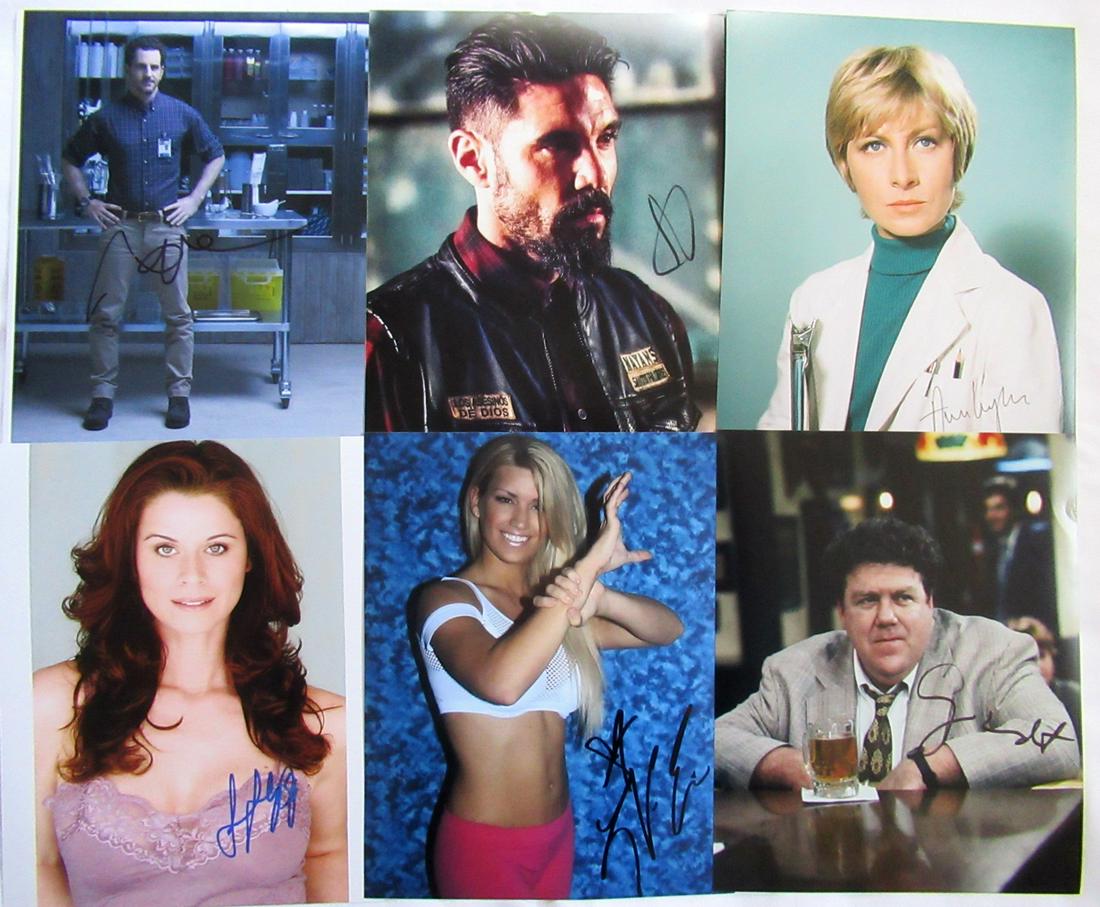 Photo Lot #8 - 6 8x10 In Person Signed Photos: You are getting the (6) 8 x 10 in person photos shown here. This lot contains Aaron Abrams (Hannibal), Clayton Cardenas (Mayans MC), Ann Lynn (The Champions), Jennifer Taylor (was on 2 1/2 Men), Lacey