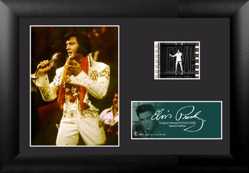 Elvis Presley Minicell - REAL Piece of Film Cell: Evlvis photo and real piece of film cell. Size 7" x 5". Special Edition, framed. Each comes with a certificate stating it's authenticity from the company. This item contains clips of film, an image po