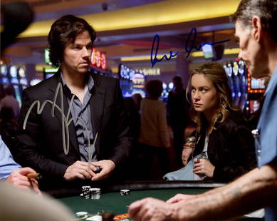 Mark Wahlberg / Brie Larson THE GAMBLER In Person Signed Photo: Photo size is 8x10. Mark Wahlberg / Brie Larson in person signed autographed photo from the movie THE GAMBLER. Mark Wahlberg as the character Jim Bennett. Brie Larson as the character Amy Phillips.