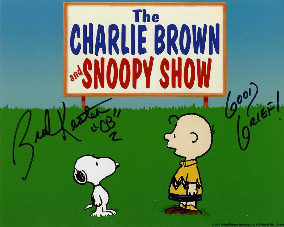 Brad Kesten CHARLIE BROWN In Person Signed Photo: Photo size is 8 x 10. Brad Kesten in person signed photo. Brad Kesten the voice of Charlie Brown he has also added Good Grief