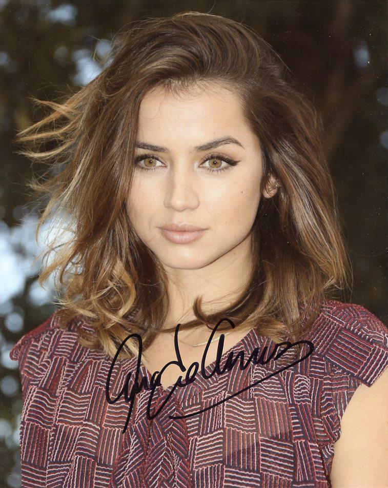 Ana de Armas GORGEOUS In Person Signed Photo: Photo size is 8 x 10. Ana De Armas - beautiful in person signed autographed photo of this Cuban star. Ana de Armas has grown in current popularity with the new movie HANDS OF STONE.