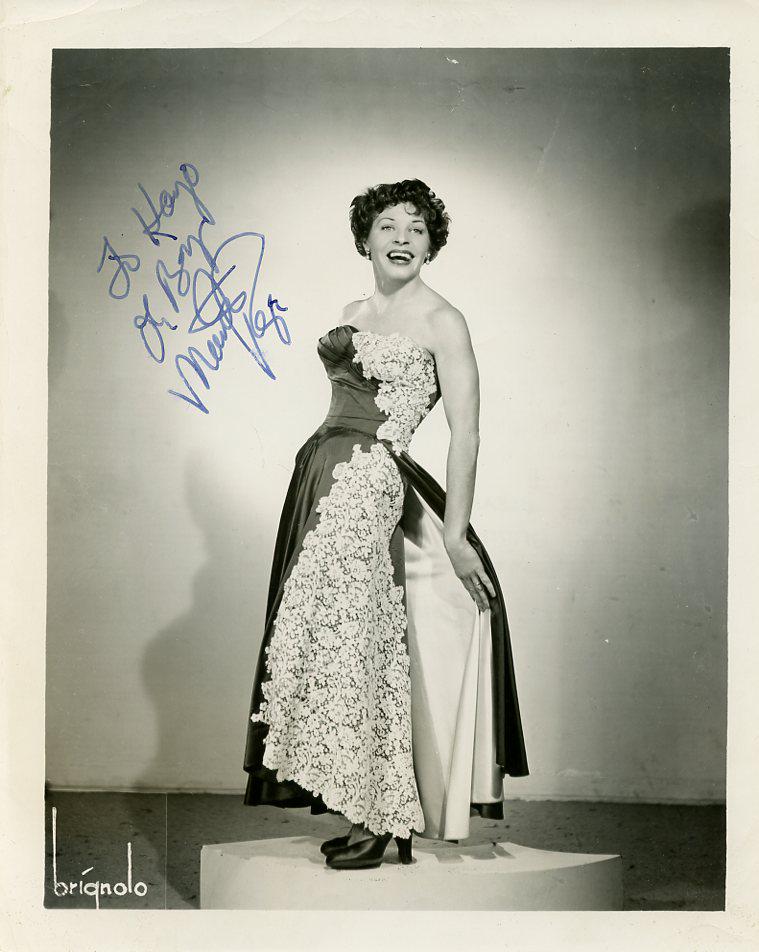 Martha Raye (1916-1994) BEAUTIFUL Signed Photo: Photo size is 8 x 10. Martha Raye (1916-1994) signed photo. Martha Raye nicknamed The Big Mouth, was an American comic actress and singer who performed in movies, and later on television. She also act