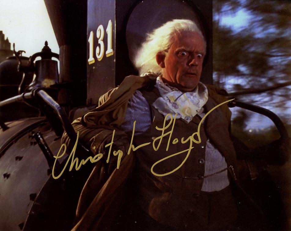 Christopher Lloyd BACK TO THE FUTURE In Person Signed Photo: Photo size is 8x10. Christopher Lloyd in person signed photo from the movie BACK TO THE FUTURE 3. Christopher Lloyd as the character Doc Brown