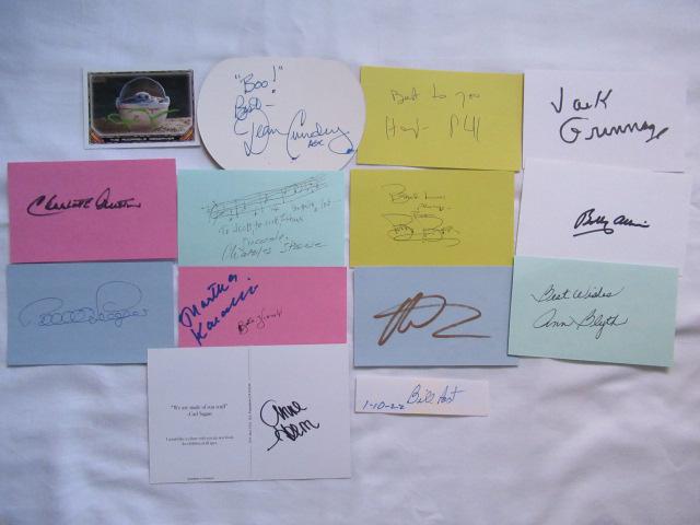 14 Signed Index Card Lot #1 (1 of 5)