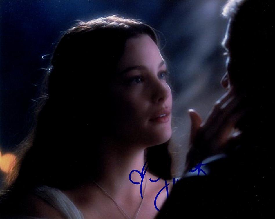 Liv Tyler LORD OF THE RINGS In Person Signed Photo: Photo size is 8x10. Liv Tyler in person signed photo from the movie LORD OF THE RINGS. Liv Tyler as the character Arwen.